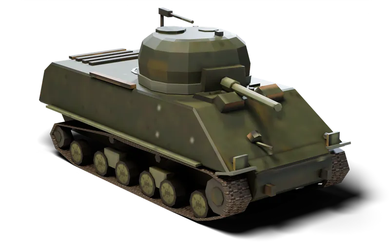 Sherman / 游戏内模型的工作室渲染图